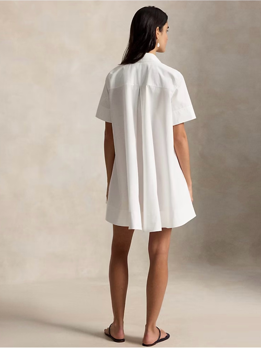 NWOT Ralph Lauren White Cotton A-Line Shirtdress - Picture 4 of 8